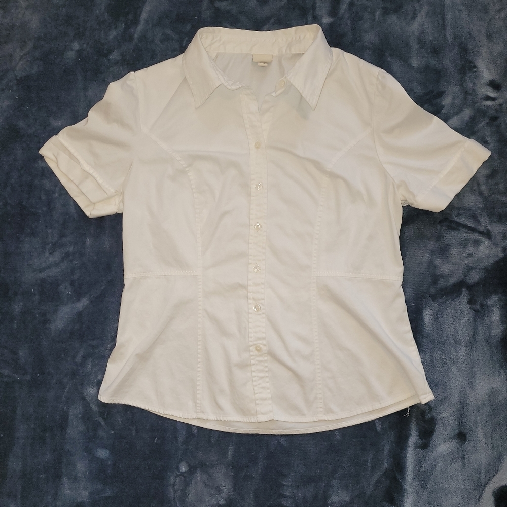Large Merona white blouse